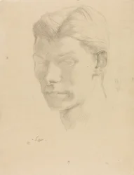 Portret mężczyzny, ok. 1906-08 (ołówek na papierze)