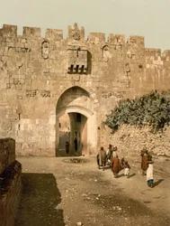 Brama św. Szczepana, Jerozolima, Ziemia Święta, ok. 1890- ok. 1900 (odbitka fotochromowa)