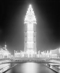 Dreamland nocą, Coney Island, Nowy Jork, ok. 1905