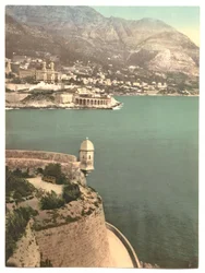 Monte Carlo z Fort Antoine, Riviera, Monako (odbitka fotomechaniczna)