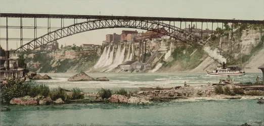 Niagara, młyny i most Wielkiego Pnia, ok. 1900