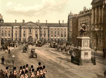 College Green, Dublin, c.1890-1900 (fotochrom)