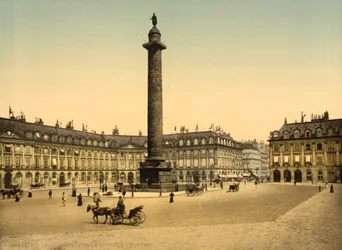Plac Vendome, Paryż, ok. 1900 (fotochrom)