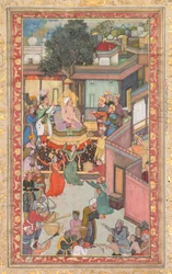 Ceremonia obrzezania synów Akbara, obraz 126 z Akbar-nama Book of Akbar…, c. 1602-3.