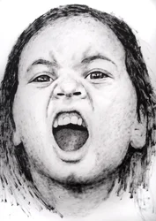 Clara (seria Kids), 2008 (akryl na papierze)