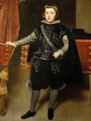 Barok : Portret niemowlęcia Balthasara Charlesa (1629-1646) par Velazquez, Diego (1599-1660), c. 1640. Olej na płótnie