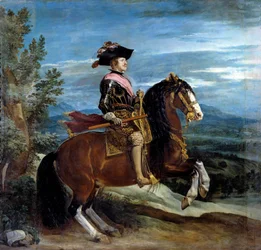 Portret konny króla Filipa IV (1605-1665) Obraz Diego Rodrigueza de Silva y Velasquez (1599-1660)