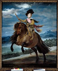 Portret konny księcia Baltasara Carlosa (1629-1646). Obraz Diego Rodrigueza de Silva y Velasquez (1599-1660)