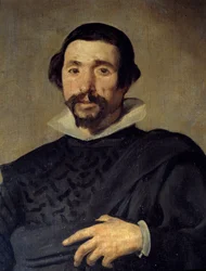 Portret błazna Pabla z Valladolid. Szczegół. Obraz Diego Rodrigueza de Silva y Velasquez (1599-1660), około 1636-1637. Olej na płótnie. Wymiary: 2,09 X 1,23m. Madryt, Muzeum Du Prado