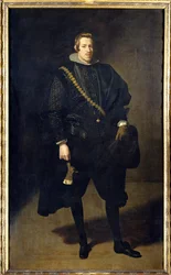 Niemowlę Don Carlos Portret Don Carlosa (1607-1632), brata króla Filipa IV. Szczegół. Obraz Diego Rodrigueza de Silva y Velazquez dit Diego Velasquez (1599-1660)