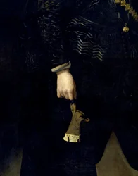 Niemowlę Don Carlos Portret Don Carlosa (1607-1632), brata króla Filipa IV. Szczegół. Obraz Diego Rodrigueza de Silva y Velazquez dit Diego Velasquez (1599-1660)