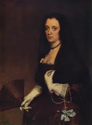 Dama z wachlarzem, c1638-1639, c1915