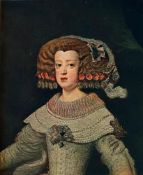 Portret królowej Marii Anny, Mariany Austriackiej, 1652, 1910