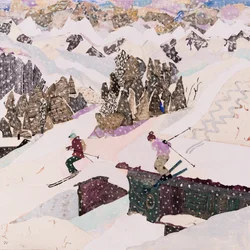 Ski-ing to Lunch, 2015 (kolaż)