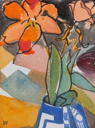 Tulipany (akwarela i tusz)