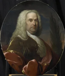 Portret Hugo du Bois, dyrektora Izby Rotterdamskiej Holenderskiej Kompanii Wschodnioindyjskiej, wybranego 1734