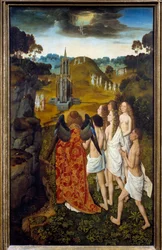 Droga do nieba lub wniebowstąpienie wybranego Obraz na drewnie Dircka (Dieric, Dirk) Bouts le Vieux (Starszy) (1410-1475) 1450 nd. 1,15x0,7 m Lille, Muzeum Sztuk Pięknych