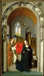 Zwiastowanie, ok.1445 olej na detalu panelu z 36895