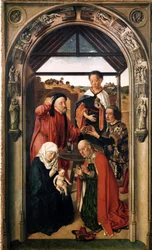 Adoracja Trzech Króli (olej na drewnie, ok. 1445)