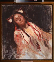 Chłopka - Obraz Dmitri Anfimovich Shcherbinovsky (1867-1926), olej na płótnie - Sztuka rosyjska