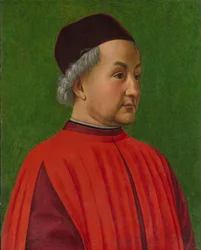 Portret mężczyzny (tempera na drewnie)