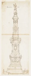 Projekt Obelisku św. Dominika, Piazza San Domenico Maggiore, Neapol