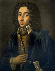 Portret Giovanniego Battisty Pergolesiego (Jean Baptiste Pergolese, Jean-Baptiste) (1710 - 1736). Olej na drewnie autorstwa Domenico Antonio Vaccaro. Konserwatorium w Neapolu. Obraz Giovanniego Battisty Pergolesiego autorstwa Domenico Antonio Vaccaro Konse