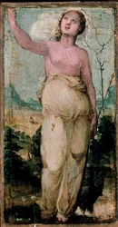 Kobieca postać. Obraz Domenico Beccafumi (1486-1551). Siena, Konserwatorium
