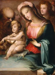 Święta Rodzina z aniołami, ok. 1545-1550 (olej na płycie)