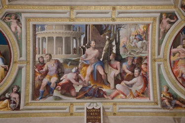 Ofiara Codrusa, króla Aten Cnoty publiczne bohaterów greckich i rzymskich, 1529-1535