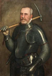 Portret Giulio Savorgnana 1510-1595 z kilofem 1565.