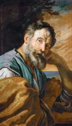 SAINT PIERRE - Barok : Pokuta Świętego Piotra par Fetti, Domenico (1588/90-1623), ok. 1613. Olej na płótnie, 95,8x55,9. Muzeum Historii Sztuki, Wiedeń