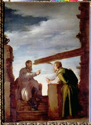 Przypowieść o źdźble i belce, ok. 1620 (olej na płótnie)