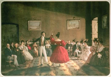 Taniec w salonie w Buenos Aires, ok. 1831 (akwarela na papierze)
