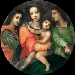 Madonna z Dzieciątkiem z dwoma aniołami.