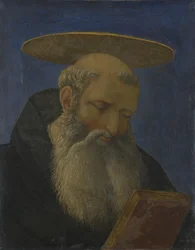 Głowa Tonsured, Brodaty Święty z Tabernakulum Carnesecchi, ok. 1930 r. 1440