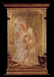 Dwa biczujące Malowidło na drewnie autorstwa Domenico Veneziano (1400-1481) XV w. (ec.esp.) Bayonne, Muzeum Bonnat.