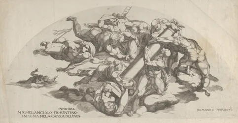 Grupa z Sądu Ostatecznego, Anioły niosące Kolumnę Biczowania i T..., XVI wiek.