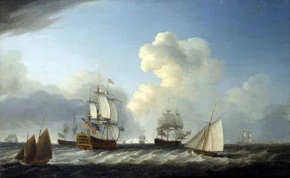 Okrętem drugiej klasy brytyjskiej Royal Navy, posiadającym 98 dział, był "Saint George", któremu towarzyszyły inne okręty