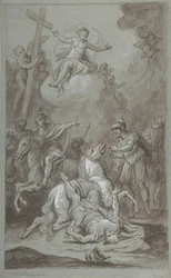 Nawrócenie św. Pawła recto, Egzekucja więźnia verso, XVIII-pocz. XIX w.