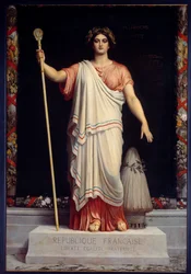 Alegoria Republiki Francuskiej La Republique (Francja) autorstwa Dominique Papety (1815-1849) 1848