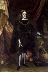 Barok: Karol II Hiszpanii, znany jako Ensorcele - Portret Karola II Hiszpanii autorstwa Carreno de Miranda, Juan (1614-1685)