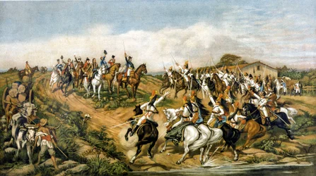 Niepodległość albo śmierć!. Obraz Pedro Americo, Muzeum Ypiranga (Sao Paulo). Alegoryczne przedstawienie niepodległości Brazylii w dniu 7.09.1822.