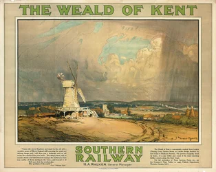 „Weald of Kent”, plakat reklamowy kolei południowej, ok. 1925 (kolorowa litografia)