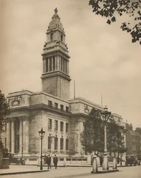 Marylebone Town Hall, jeden z najwybitniejszych londyńskich nowych budynków, c1935.