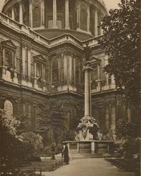 Pomnik na cmentarzu św. Pawła Zniszczony przez Okrągłe Głowy, c1935.