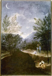 Obserwacje astronomiczne. 1711. (olej na płótnie)