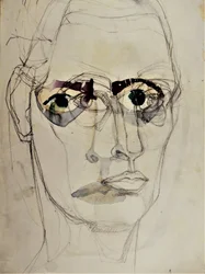 Portret z intensywnym spojrzeniem