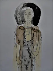 Spokojny, abstrakcyjny portret