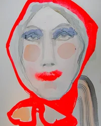Stylowy czerwony szalik